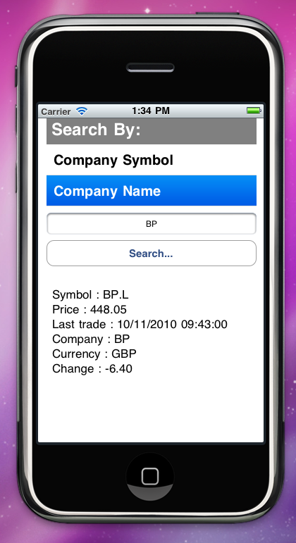 Share Prices 4 Mobile (iphone) - search by company Part 2